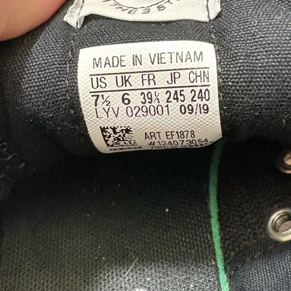 Adidas Black Canvas Sneakers - Picture 5 of 7